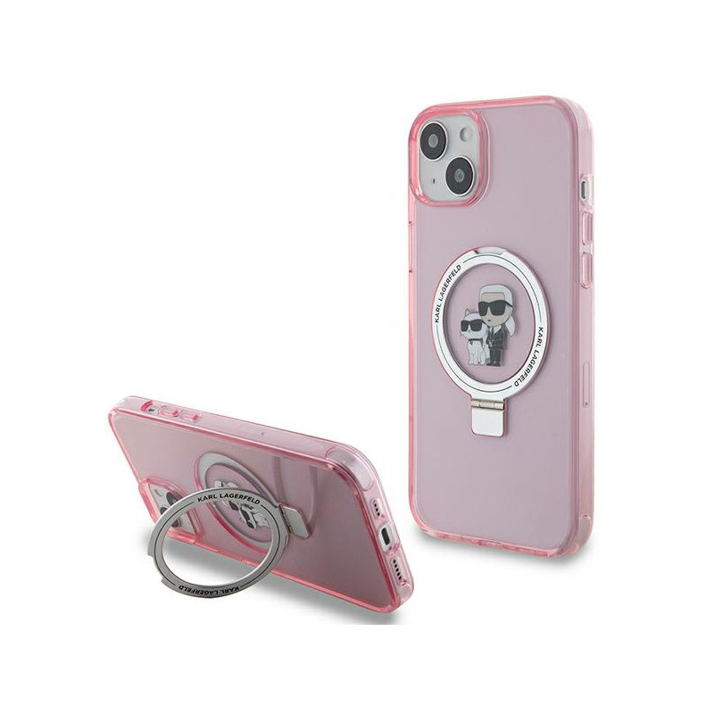 Kryt Karl Lagerfeld MagSafe pro iPhone 15 Plus - růžová