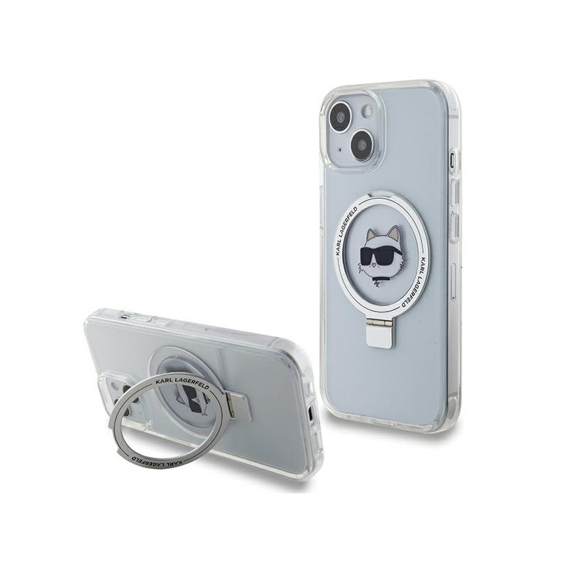 Kryt Karl Lagerfeld KLHMP15SHMRSCHH pro iPhone 15 - bílá/white