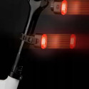 LED zadní světlo na kolo Rockbros Q2S s Smart Stop systémem + kabel USB-C - USB-A - černé