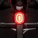 LED zadní světlo na kolo Rockbros Q2S s Smart Stop systémem + kabel USB-C - USB-A - černé