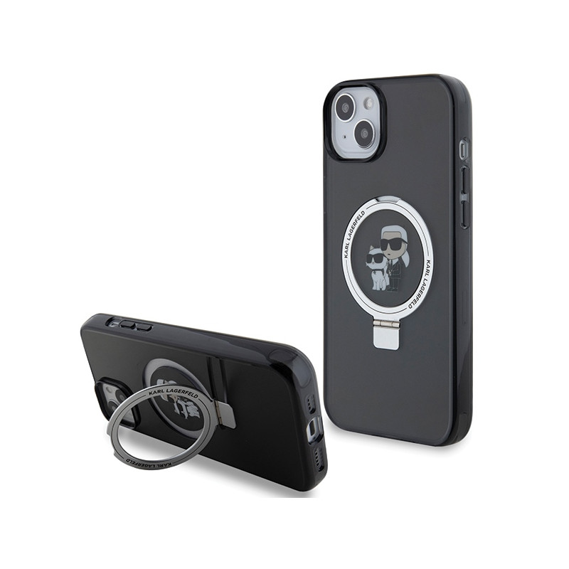Kryt Karl Lagerfeld KLHMP15SHMRSKCK pro iPhone 15 - černá/černá