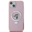 Kryt Karl Lagerfeld KLHMP15SHMRSKCP iPhone 15 - růžový