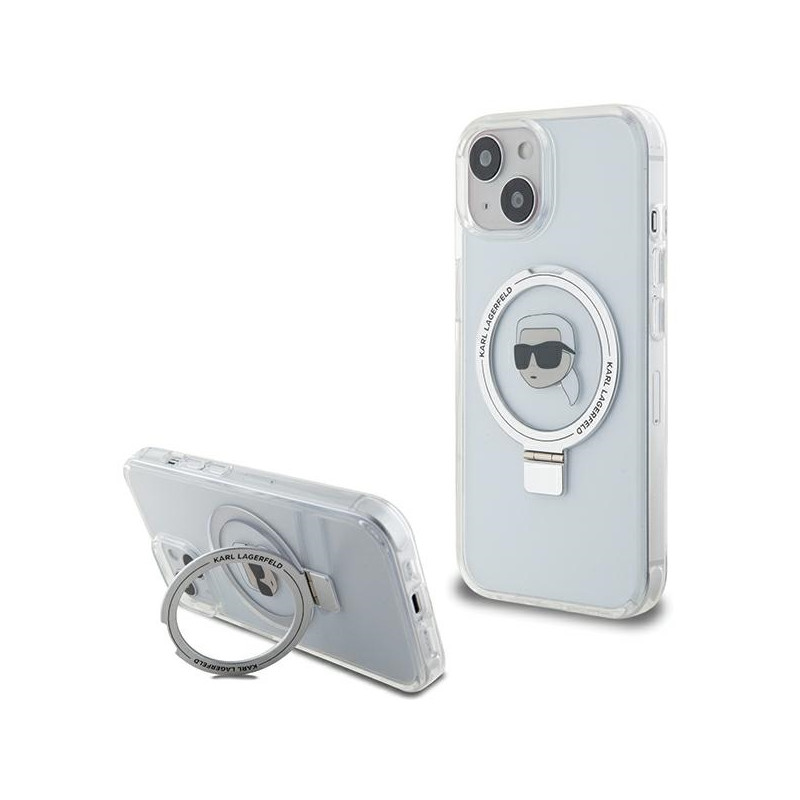 Kryt Karl Lagerfeld KLHMP15SHMRSKHH pro iPhone 15 - bílý/white