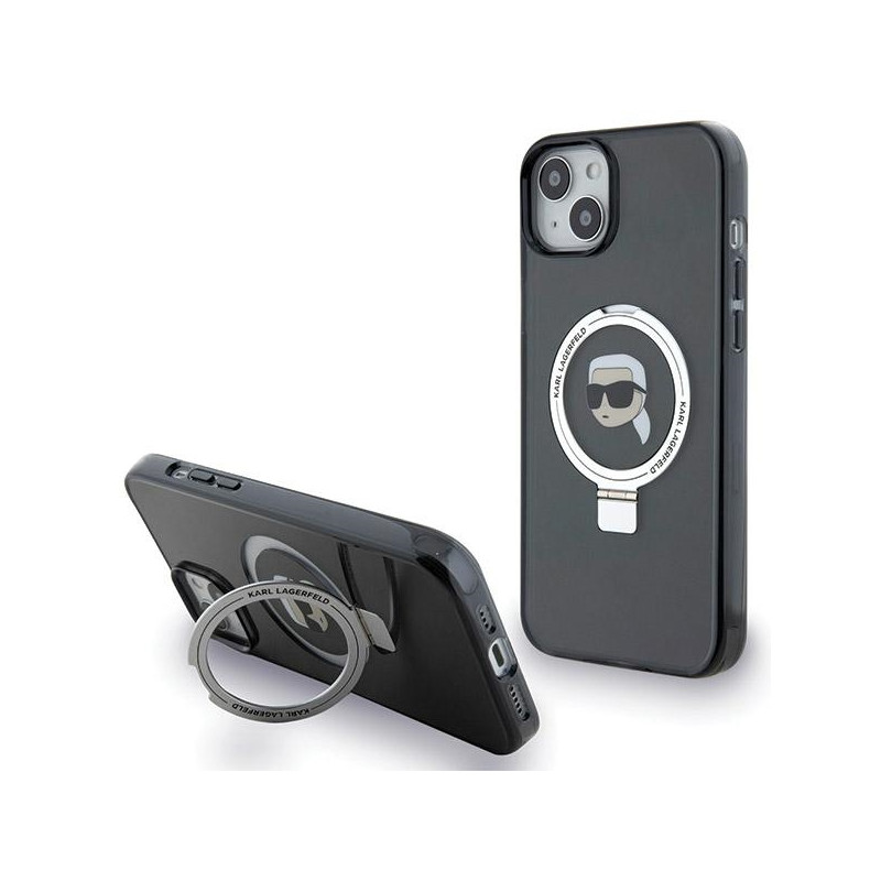 Kryt Karl Lagerfeld KLHMP15SHMRSKHK pro iPhone 15 - černá/černá