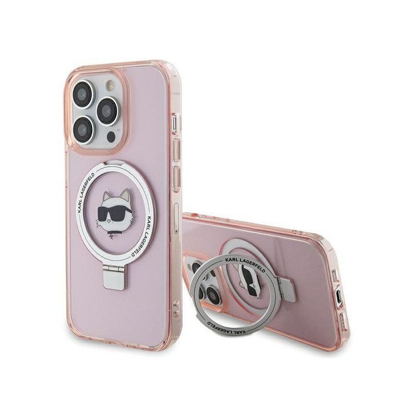 Kryt Karl Lagerfeld KLHMP15XHMRSCHP pro iPhone 15 Pro Max - růžová/pink