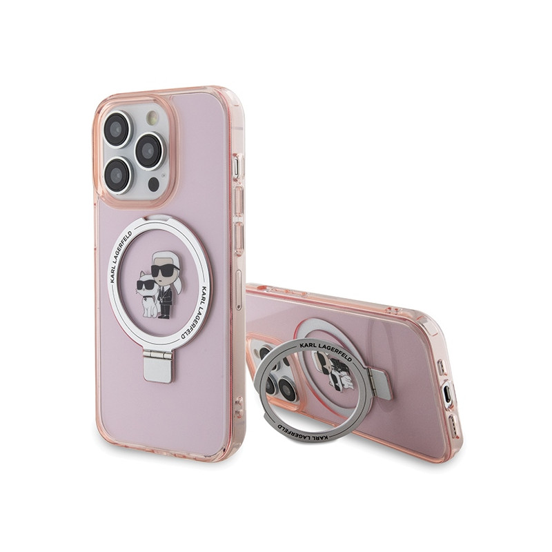 Kryt Karl Lagerfeld KLHMP15XHMRSKCP pro iPhone 15 Pro Max - růžová