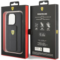 Kryt Ferrari GRIP STAND Metal Logo iPhone 15 Pro černý