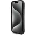 Kryt Ferrari Grip Stand Metal Logo pro iPhone 15 – černá