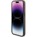 Kryt GUESS Grip Stand 4G Triangle Strass iPhone 15 Pro - hnědý