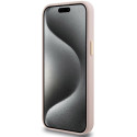 Kryt Guess Silicone Script pro iPhone 15 Pro - růžová