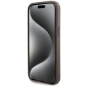 Kryt Guess GRIP STAND 4G Triangle Strass iPhone 15 - hnědý