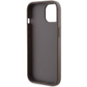 Kryt Guess GRIP STAND 4G Triangle Strass iPhone 15 - hnědý