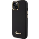 Kryt Guess SILICONE SCRIPT pro iPhone 15 - černý