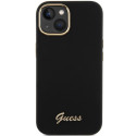 Kryt Guess SILICONE SCRIPT pro iPhone 15 - černý