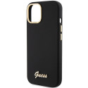 Kryt Guess SILICONE SCRIPT pro iPhone 15 - černý