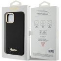 Kryt Guess SILICONE SCRIPT pro iPhone 15 - černý