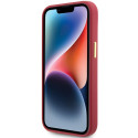 Kryt Guess Silicone Script Metal Logo pro iPhone 15 - červený