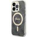 Kryt Guess IML 4G MagSafe pro iPhone 15 Pro - černý