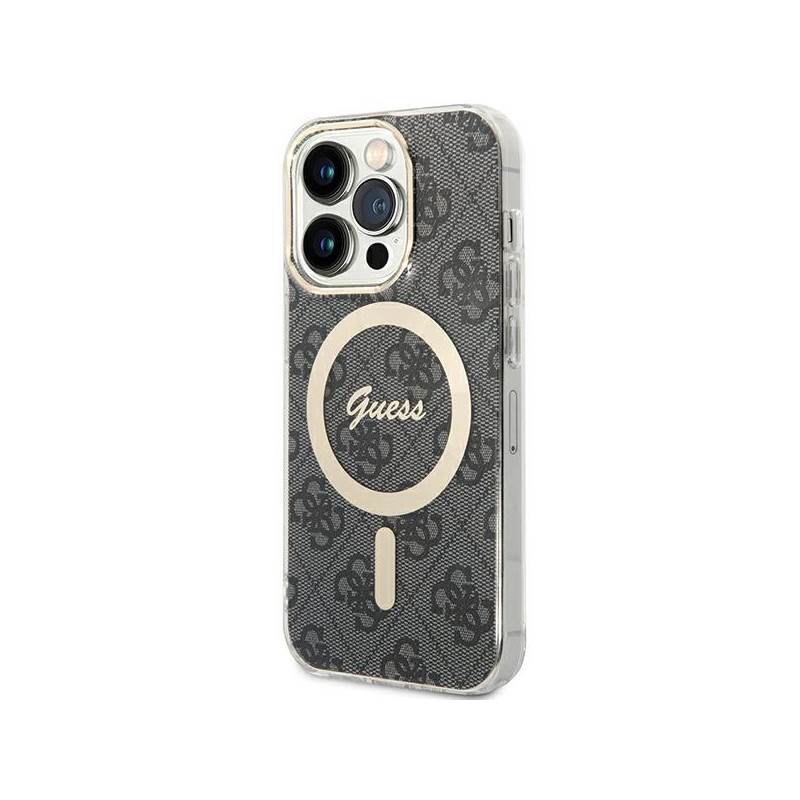 Kryt Guess IML 4G MagSafe pro iPhone 15 Pro - černý
