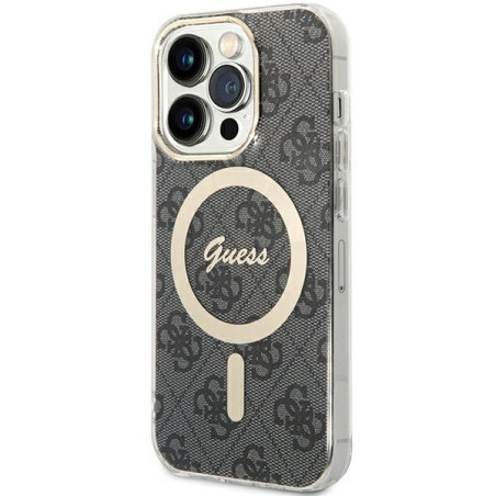 Kryt Guess IML 4G MagSafe pro iPhone 15 Pro - černý