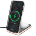 Guess 4G Pattern MagSafe foldable 2in1 15W inductive charger - black