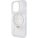 Kryt Guess Ring Stand Script Glitter iPhone 15 Pro – transparent