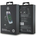 Mercedes Silver Stars MagSafe foldable 2in1 15W inductive charger - black