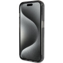 Kryt Guess Ring Stand Script Glitter iPhone 15 Pro - černý