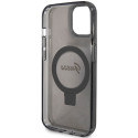 Kryt GUESS Ring Stand Script Glitter pro iPhone 15 Plus / 14 Plus - č