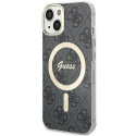Kryt Guess IML 4G MagSafe pro iPhone 15 - black